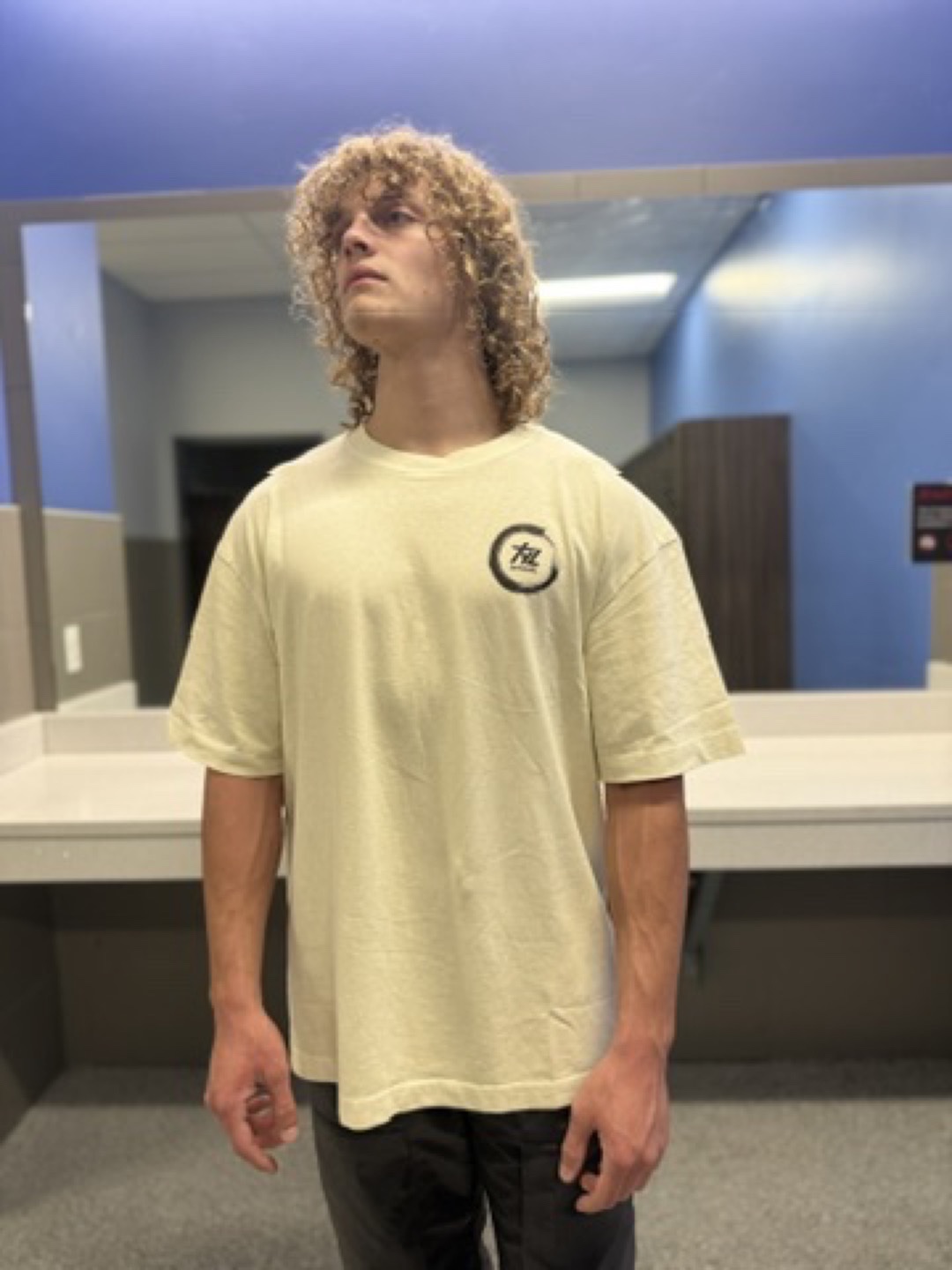 Light Apricot TYL Focus Tee — front